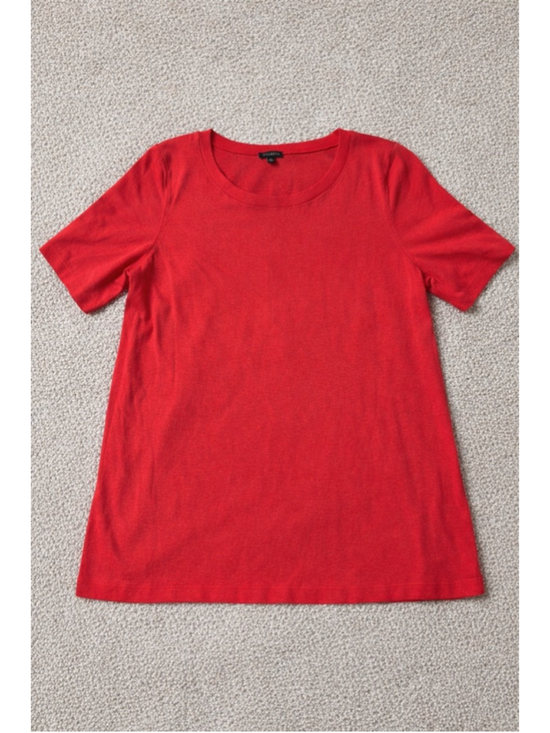 Talbots Tops - Talbots Red Short Sleeve Knit Top XL Classic Crew Neck Casual Tee